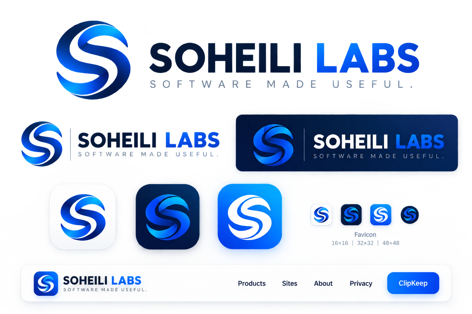 Soheili Labs visual identity and product brand system